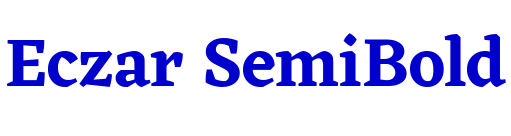 Eczar SemiBold font